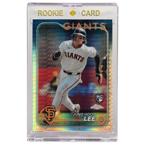 Jung Hoo Lee San Francisco Giants 2024 Topps Chrome Prism Refractor # 201 Rookie Card