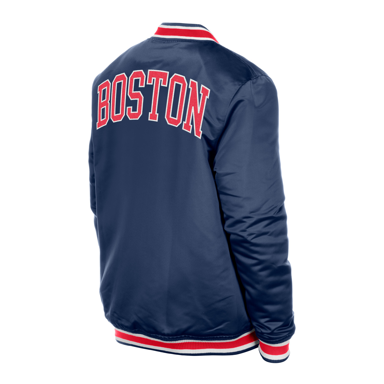 Men's New Era Boston Red Sox Classic Navy Satin Jacket