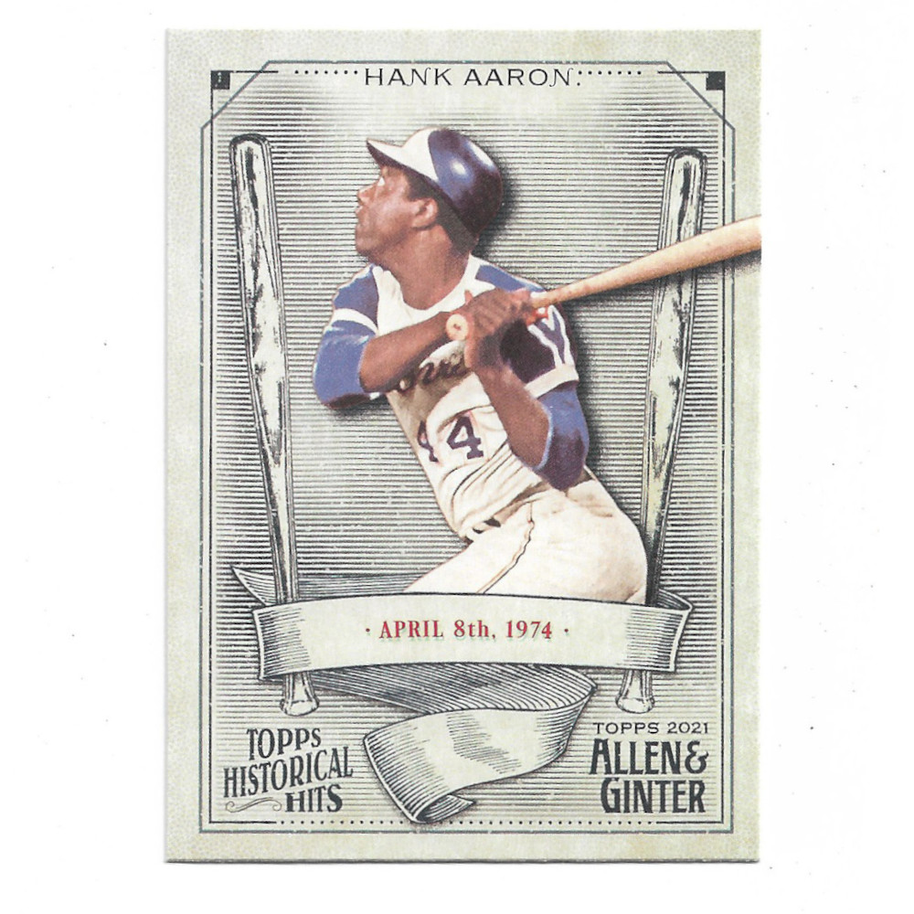 Hank Aaron 2021 Topps Allen & Ginter Historical Hits # 8