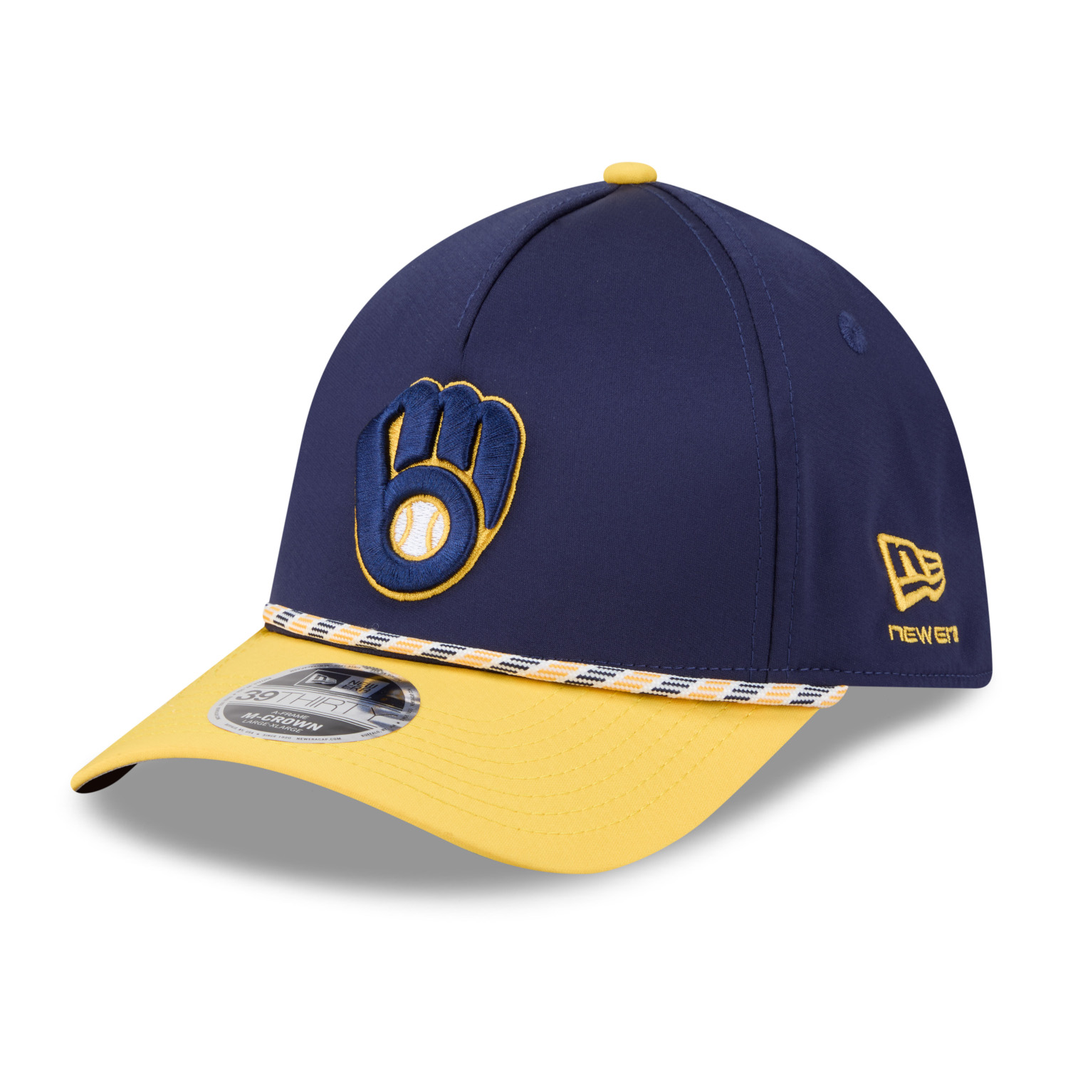 Men's New Era Milwaukee Brewers 39THIRTY Flex Fit Rope Cap