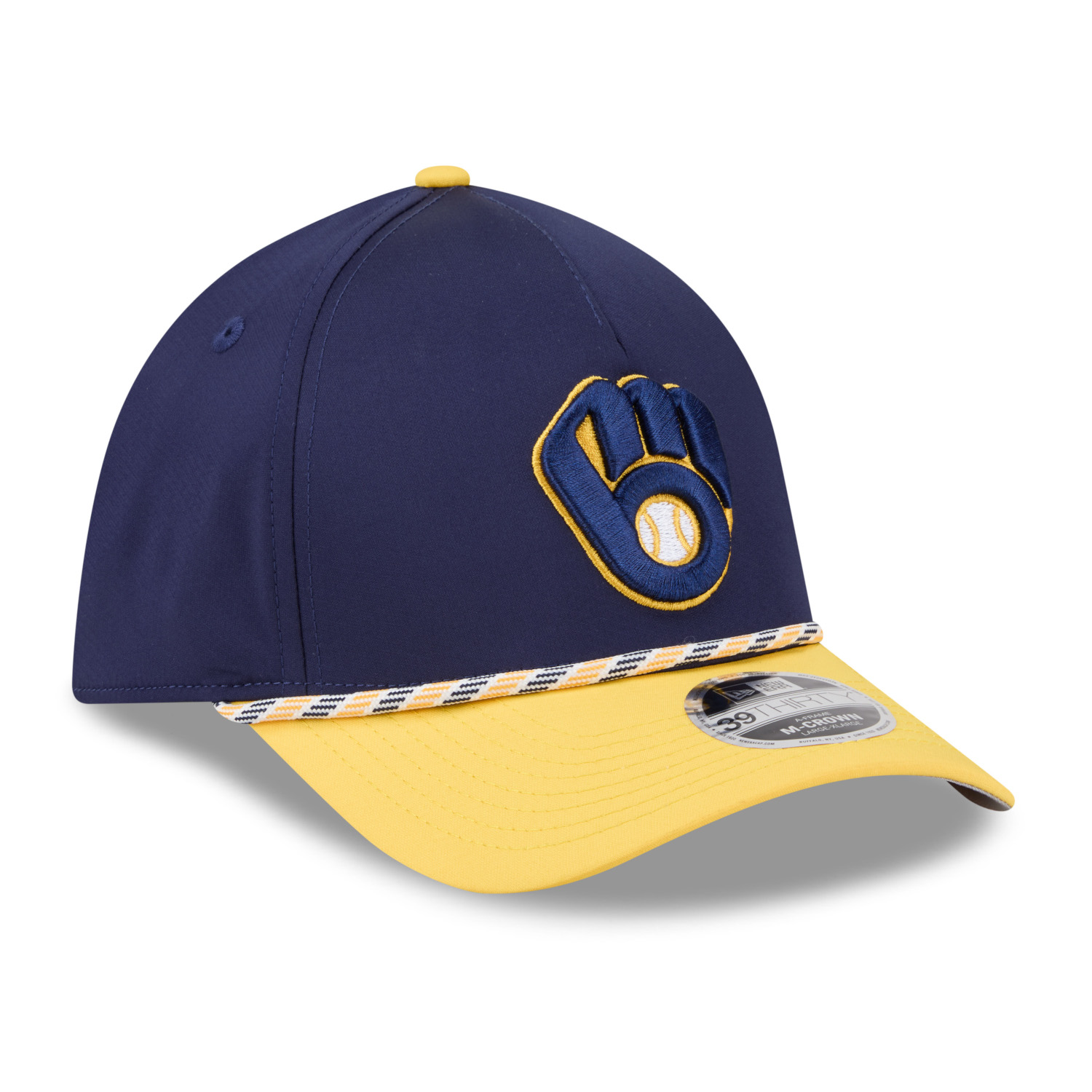 Men's New Era Milwaukee Brewers 39THIRTY Flex Fit Rope Cap