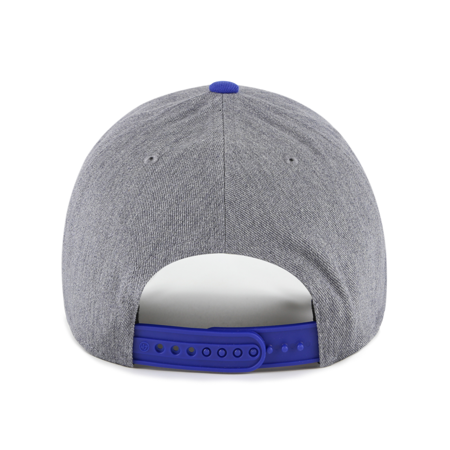 Men’s ’47 Brand Chicago Cubs Granite Script Dark Grey Heather and Royal Adjustable Snapback Cap