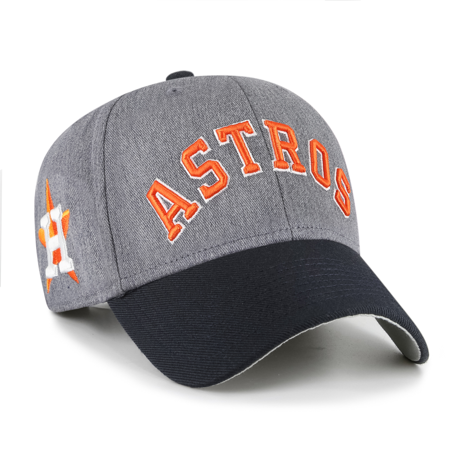 Men’s ’47 Brand Houston Astros Granite Script Dark Grey Heather and Navy Adjustable Snapback Cap