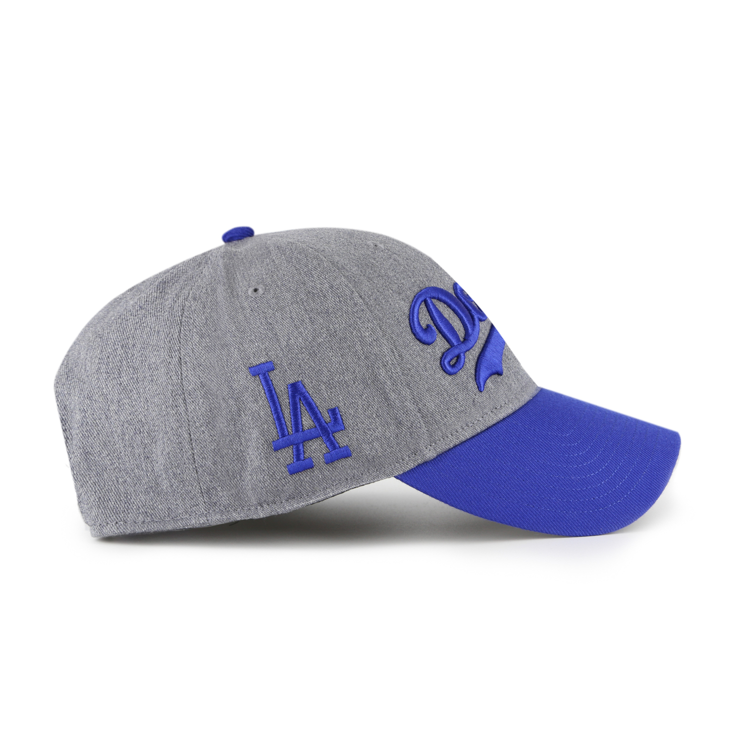 Men’s ’47 Brand Los Angeles Dodgers Granite Script Dark Grey Heather and Royal Adjustable Snapback Cap