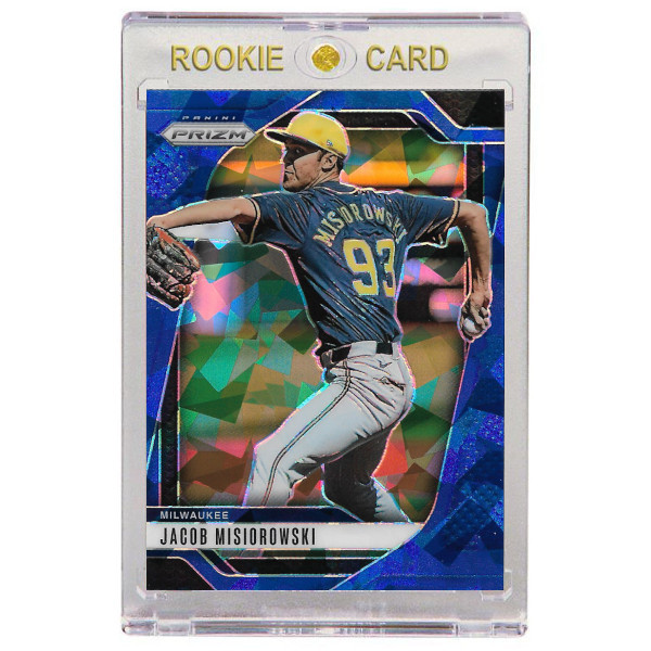 Jacob Misiorowski Milwaukee Brewers 2025 Panini Prizm Blue Ice # 4 Rookie Card