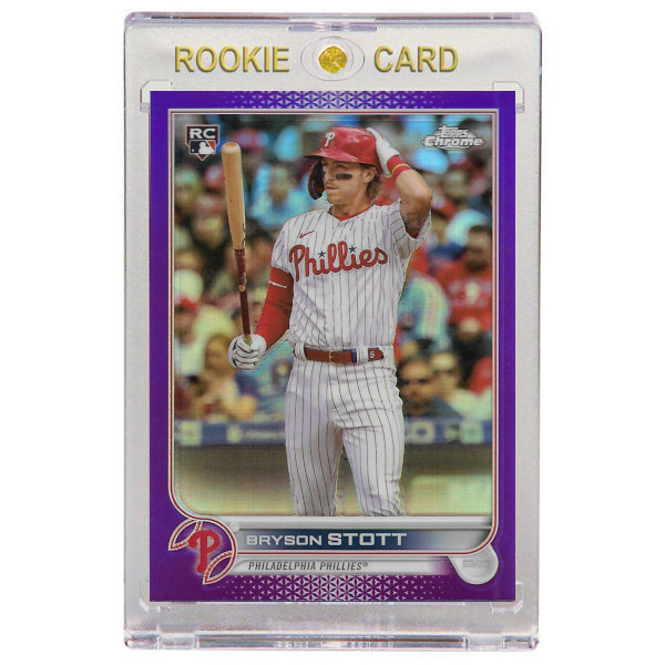 Bryson Stott Philadelphia Phillies 2022 Topps Chrome Update Purple Refractor # USC154 Rookie Card