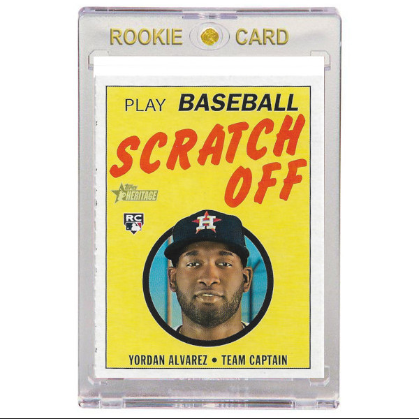 Yordan Alvarez Houston Astros 2020 Topps Heritage Scratch Off # 2 Rookie Card