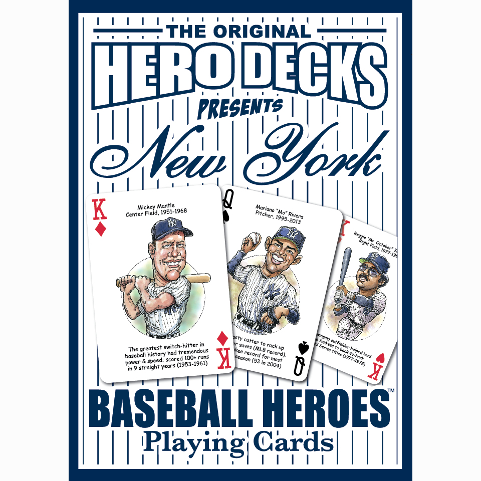 Hero Decks Caricature Playing Cards For New York Yankees Fans (17th Edition)