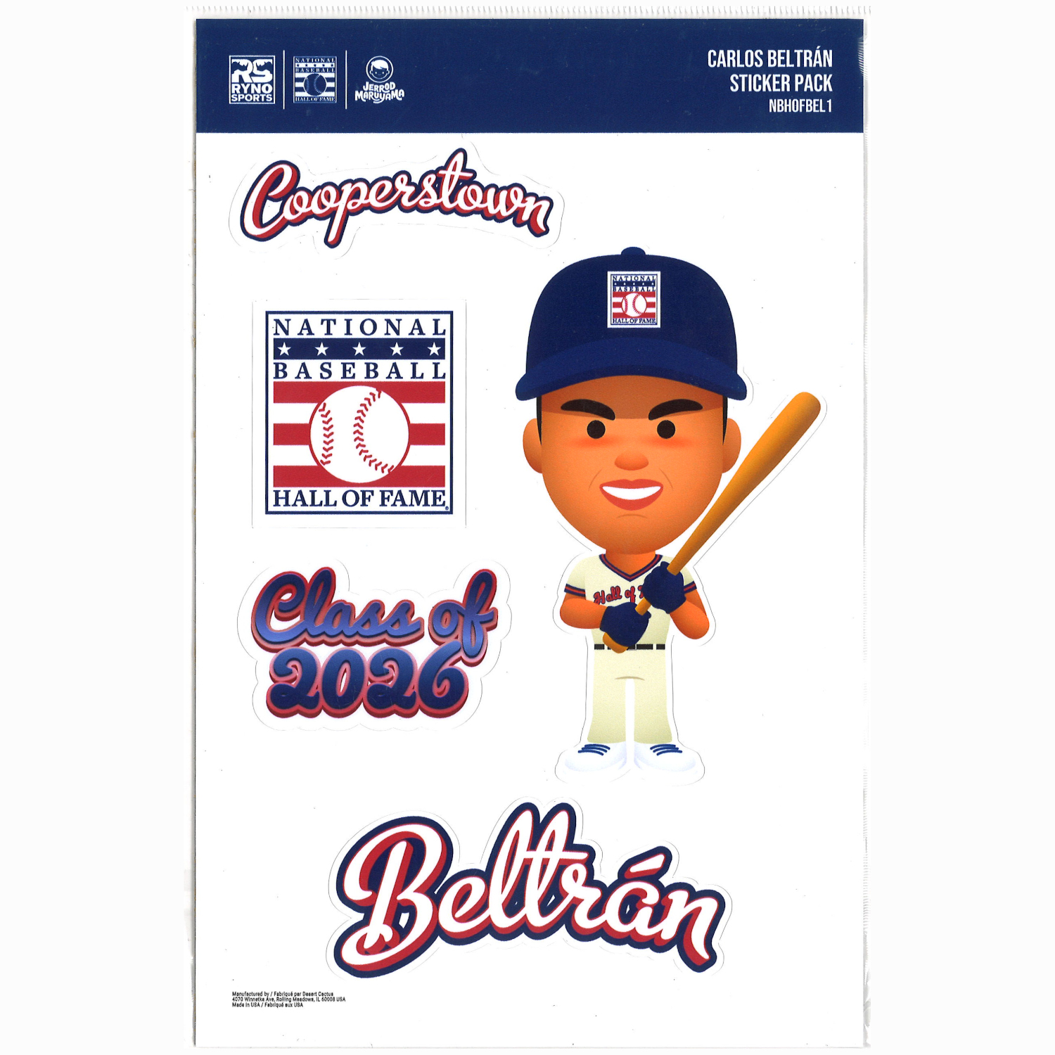 Carlos Beltrán 2026 Hall of Fame Induction 5 Piece Sticker Set