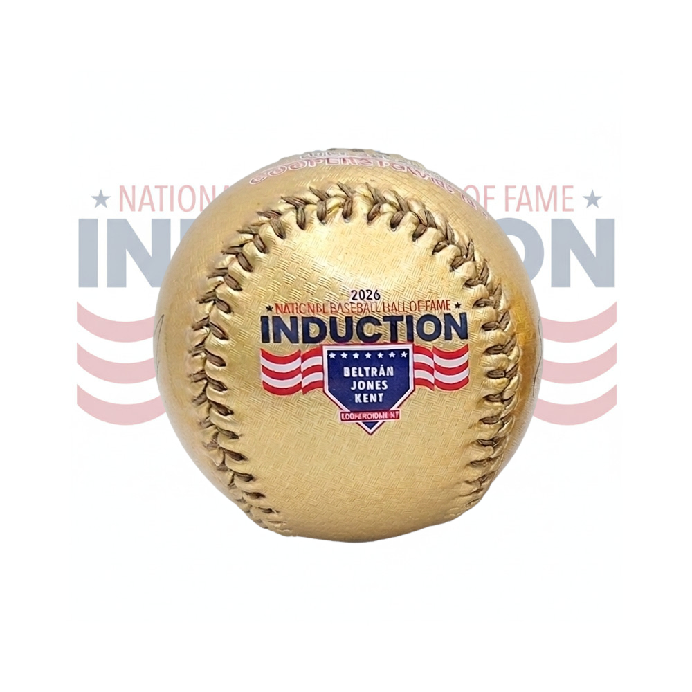 Baseball Hall of Fame 2026 Induction Rawlings Commemorative Gold Replica Signature Baseball
