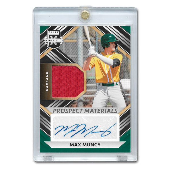 Max Muncy Autographed Card 2022 Panini Elite Extra Edition Prospect Materials # PMS-MM