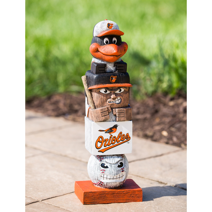 Batlimore Orioles Bird 16" Weather Resistant Tiki Totem Garden Statue