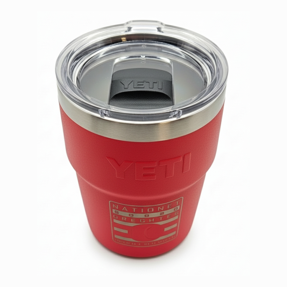 Baseball Hall of Fame Yeti Red 16 Ounce Rambler Tumbler