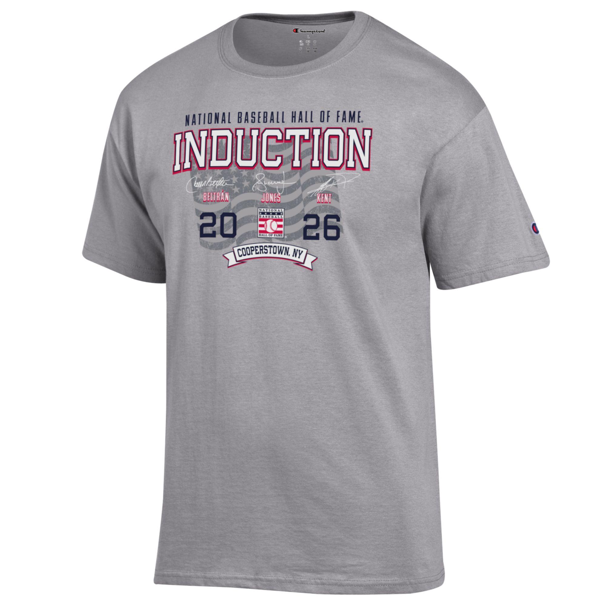 Men’s Champion Baseball Hall of Fame 2026 Induction Roster Grey T-Shirt