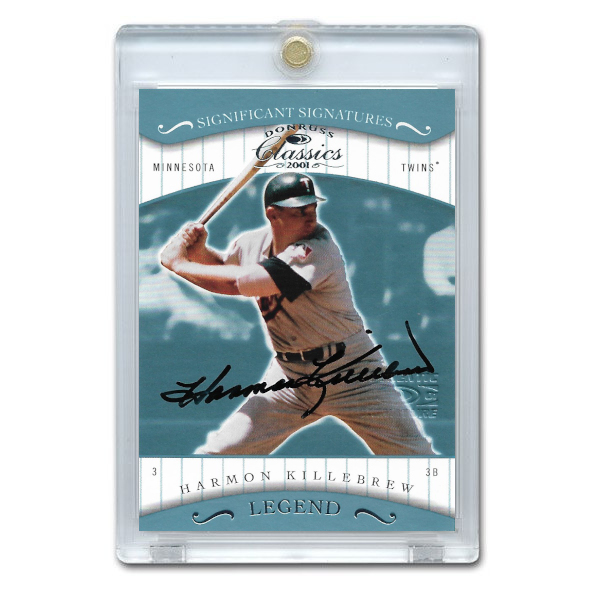 Harmon Killebrew Autographed Card 2001 Donruss Classics # 190
