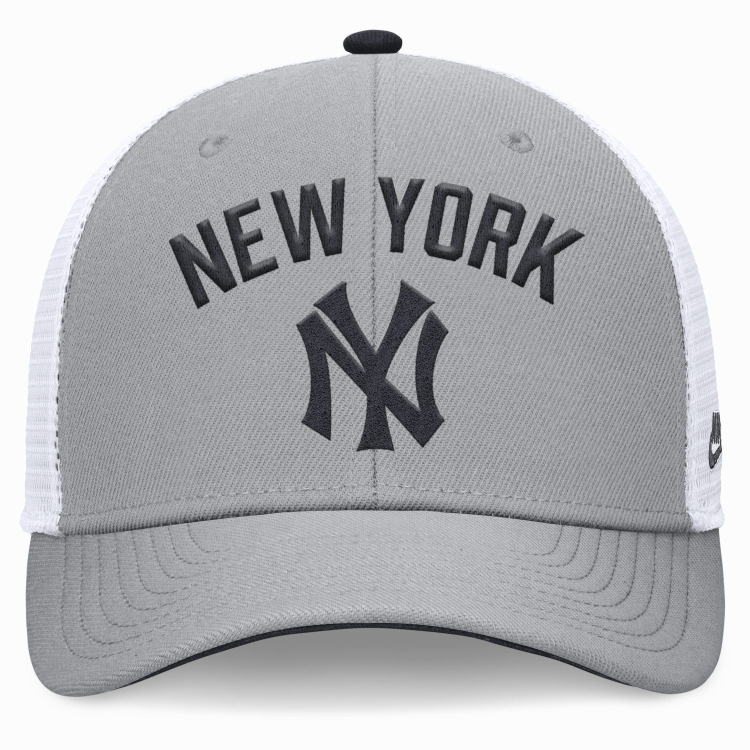 Men’s Nike New York Yankees Cooperstown Collection Grey and White Adjustable Mesh Snapback Cap