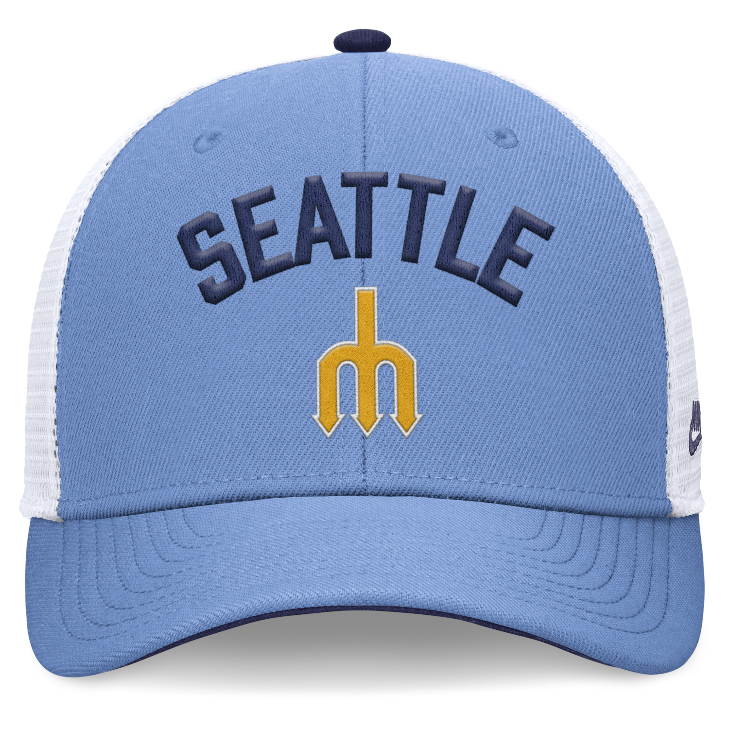 Men’s Nike Seattle Mariners Cooperstown Collection Light Blue and White Adjustable Mesh Snapback Cap