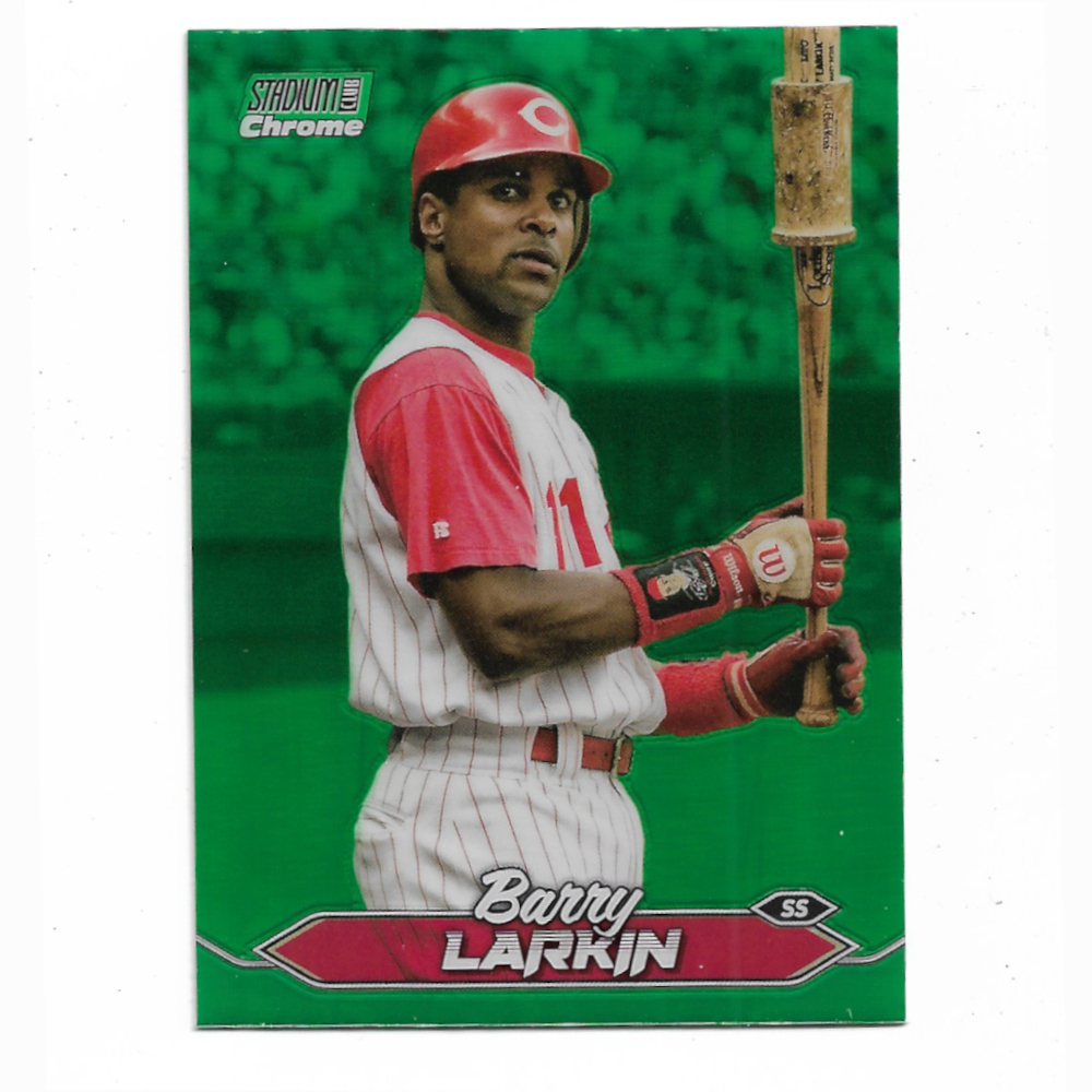 Barry Larkin 2024 Stadium Club Chrome Green Refractor # 67