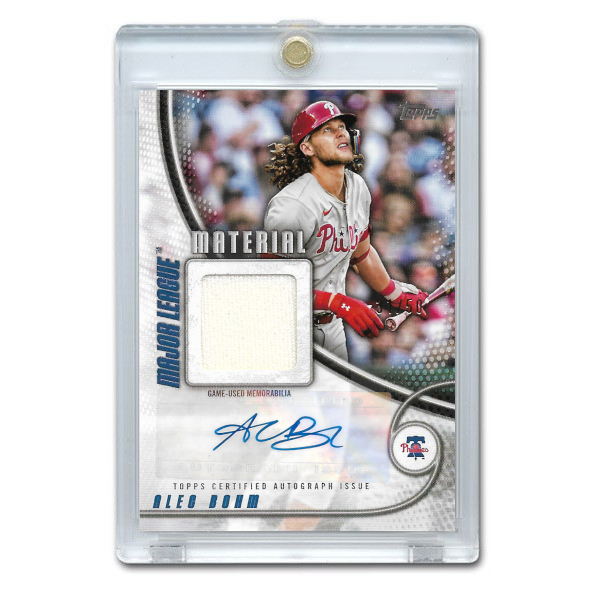 Alec Bohm Autographed Card 2025 Topps Major League Materials # MLMA2-AB Ltd Ed of 50