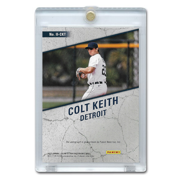 Colt Keith Autographed Card 2023 Panini Elite Extra Edition Impact Impressions # II-CKT