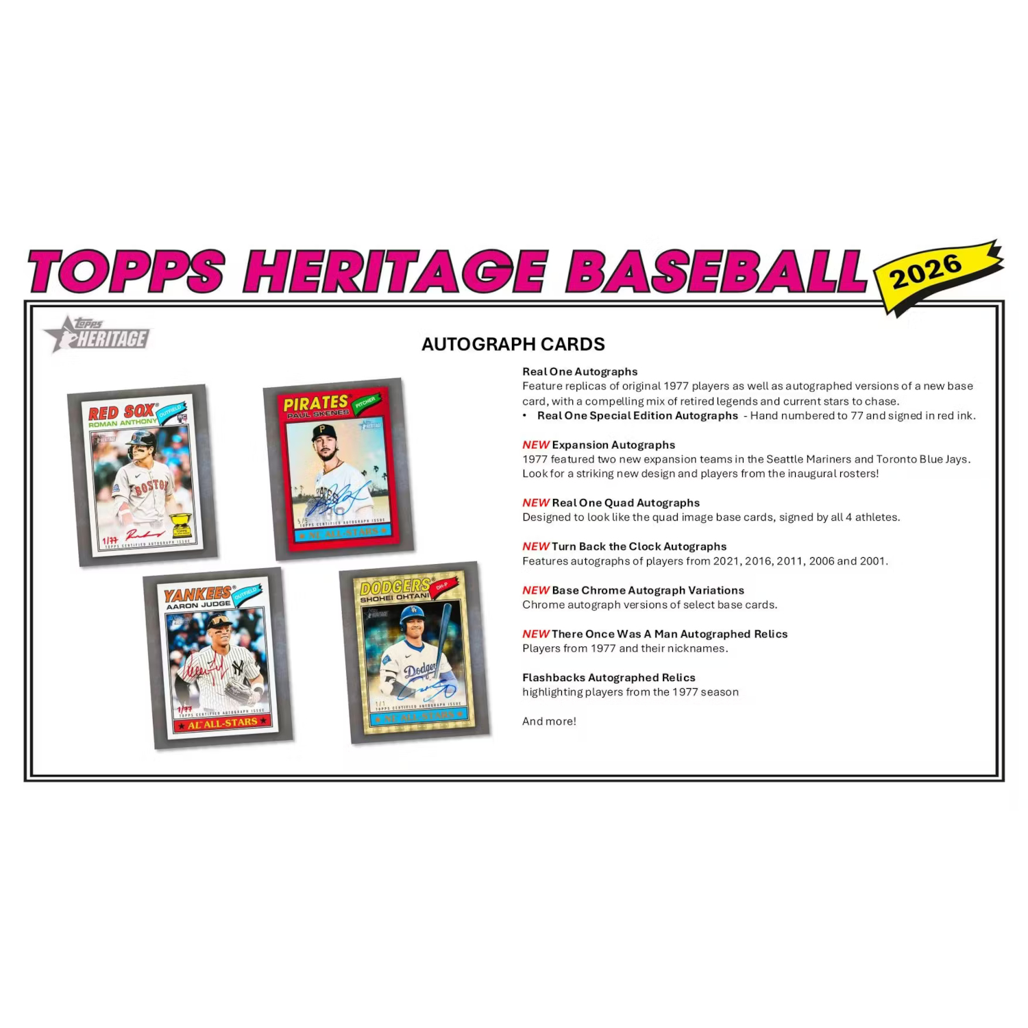 2026 Topps Heritage Baseball 17 Pack Mega Box