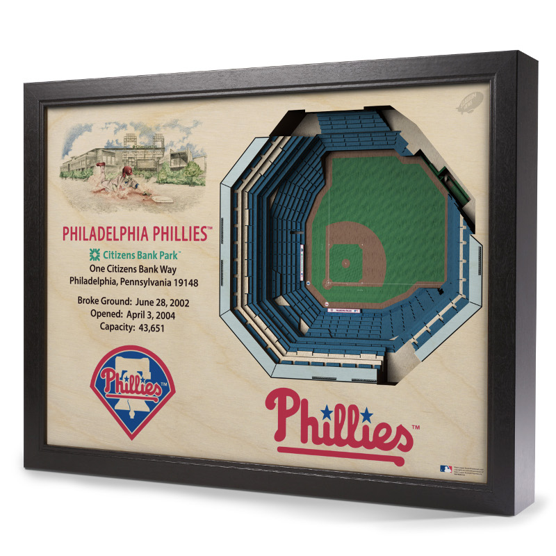 Philadelphia Phillies 25 Layer 25 x 19 StadiumViews 3D Wall Art
