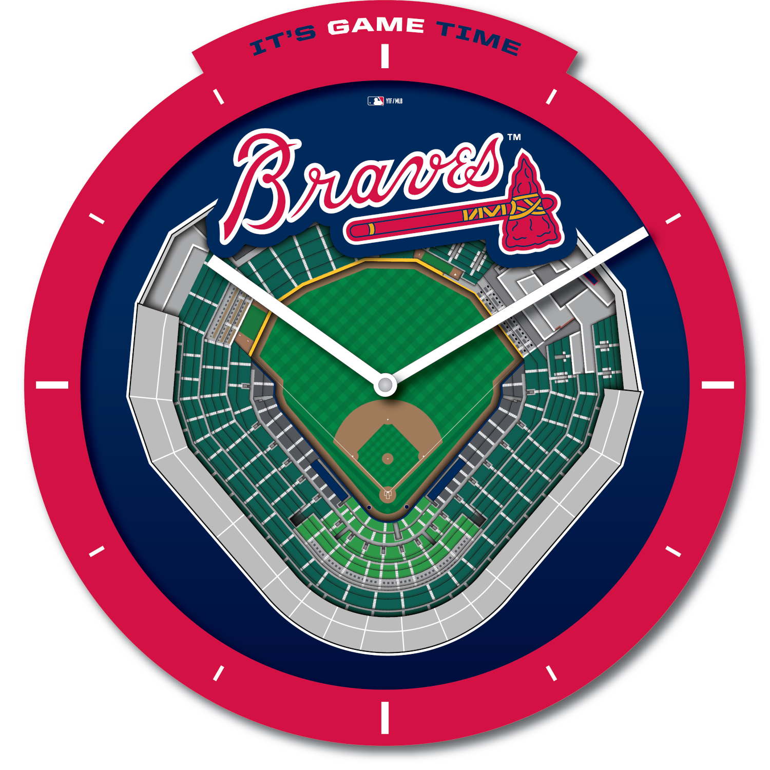 Atlanta Braves Stadium View 3D Wall Clock