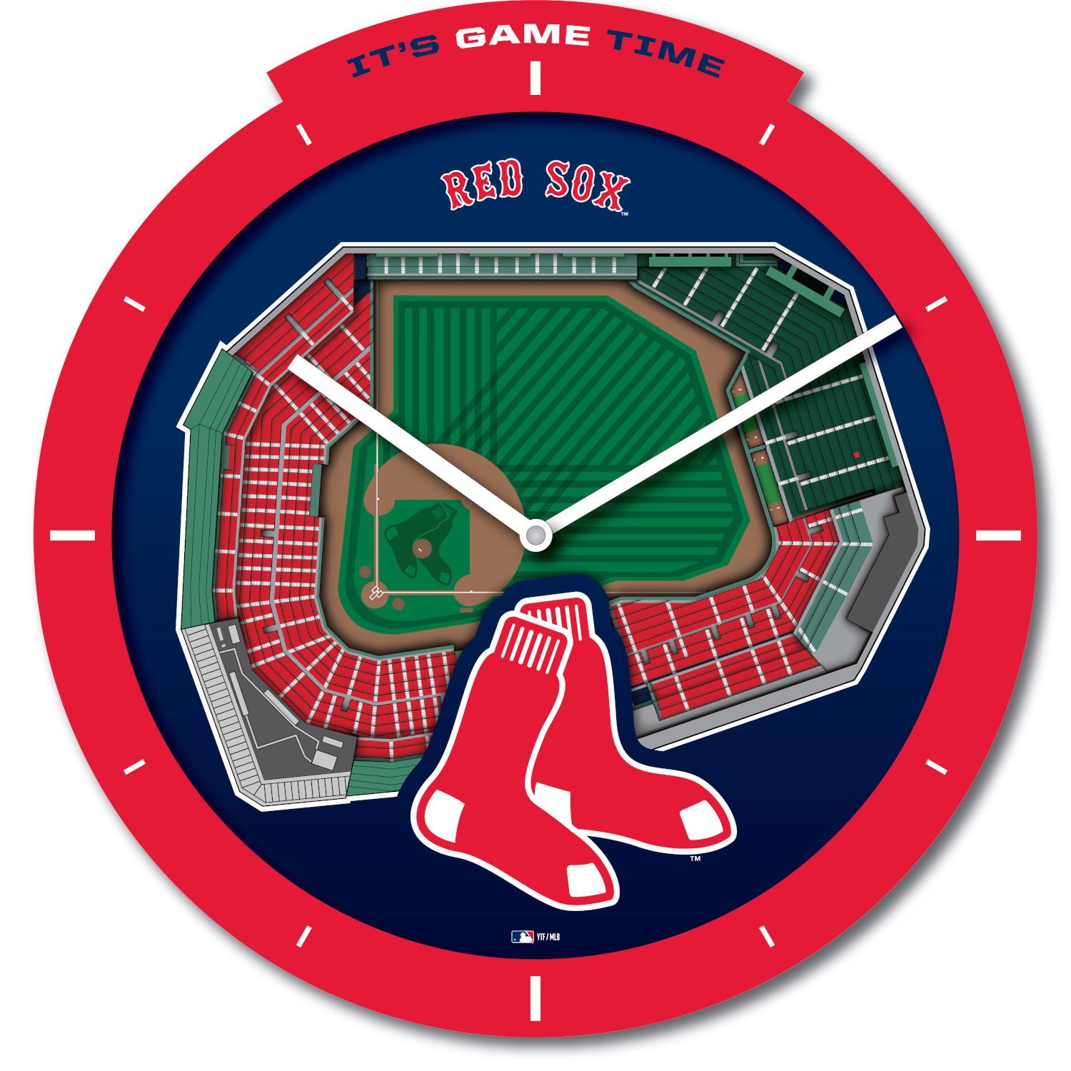 Boston Red Sox Stadium View 3D Wall Clock