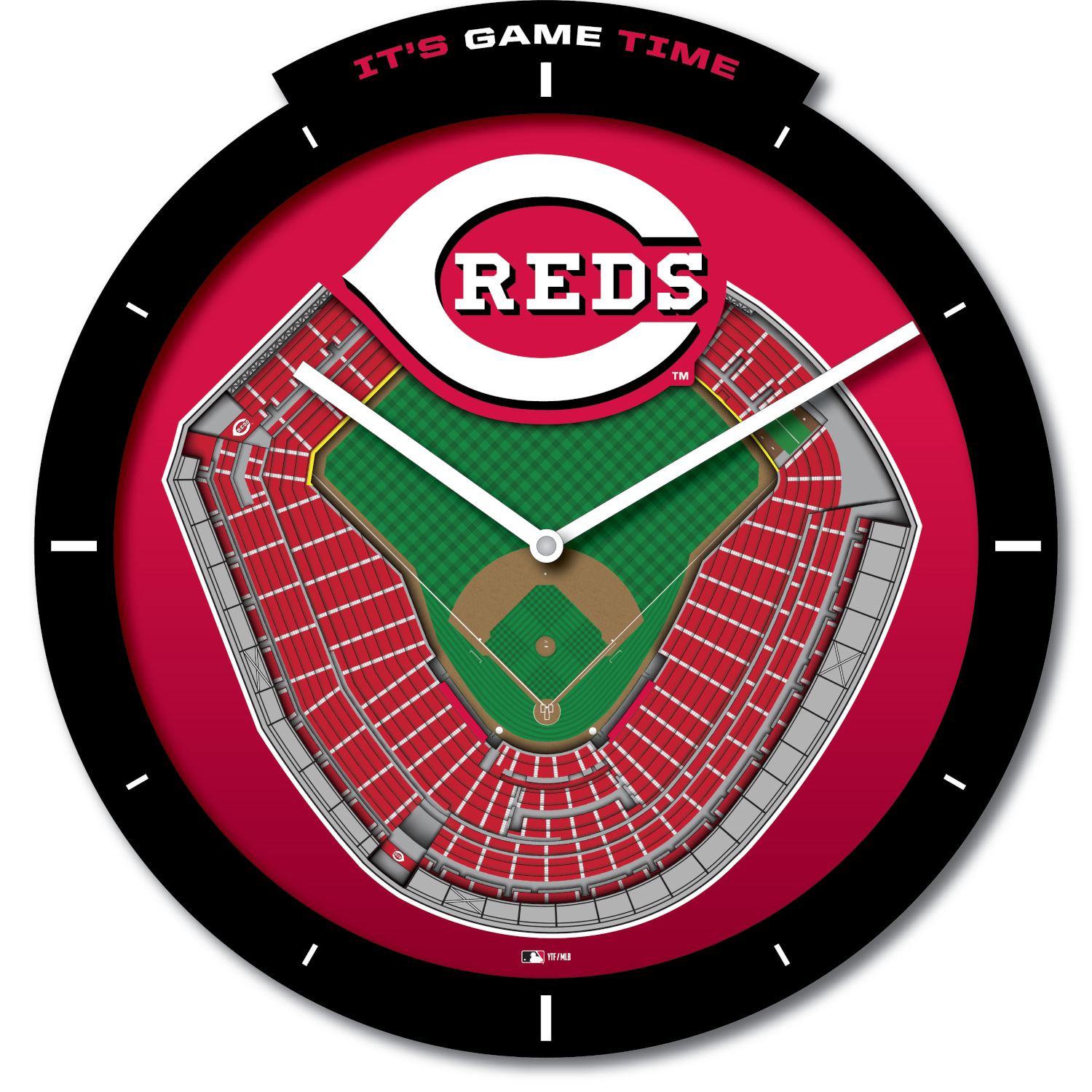 Cincinanti Reds Stadium View 3D Wall Clock
