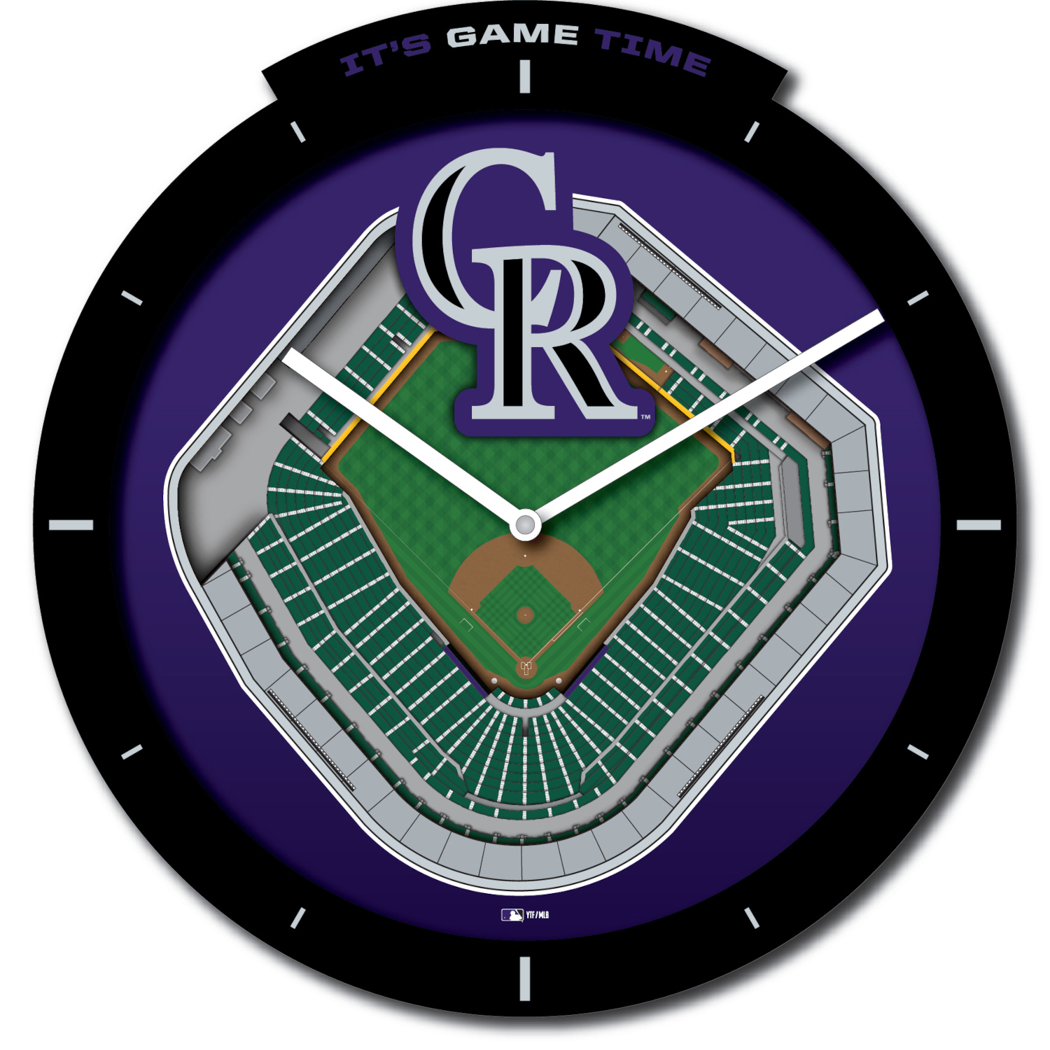 Colordado Rockies Stadium View 3D Wall Clock