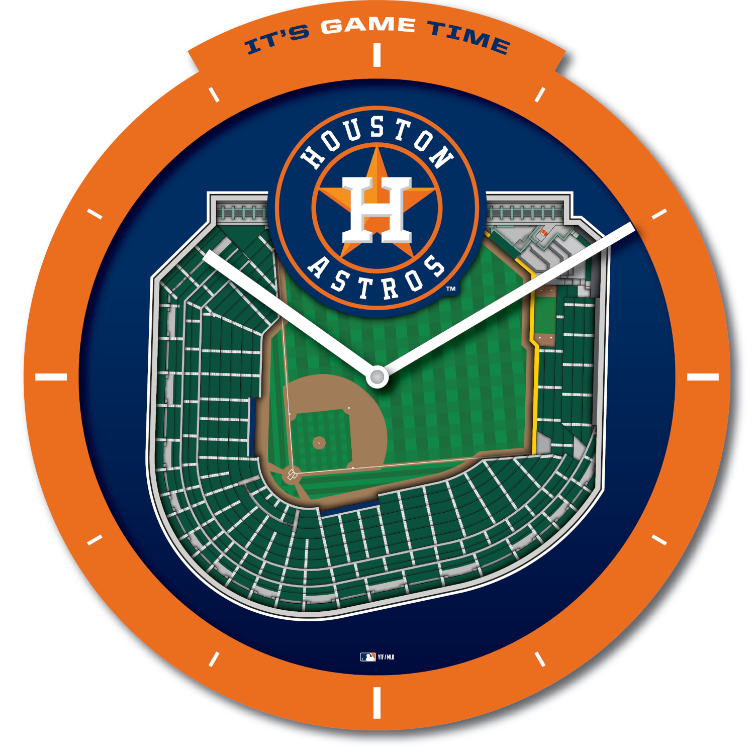 Houston Astros Stadium View 3D Wall Clock
