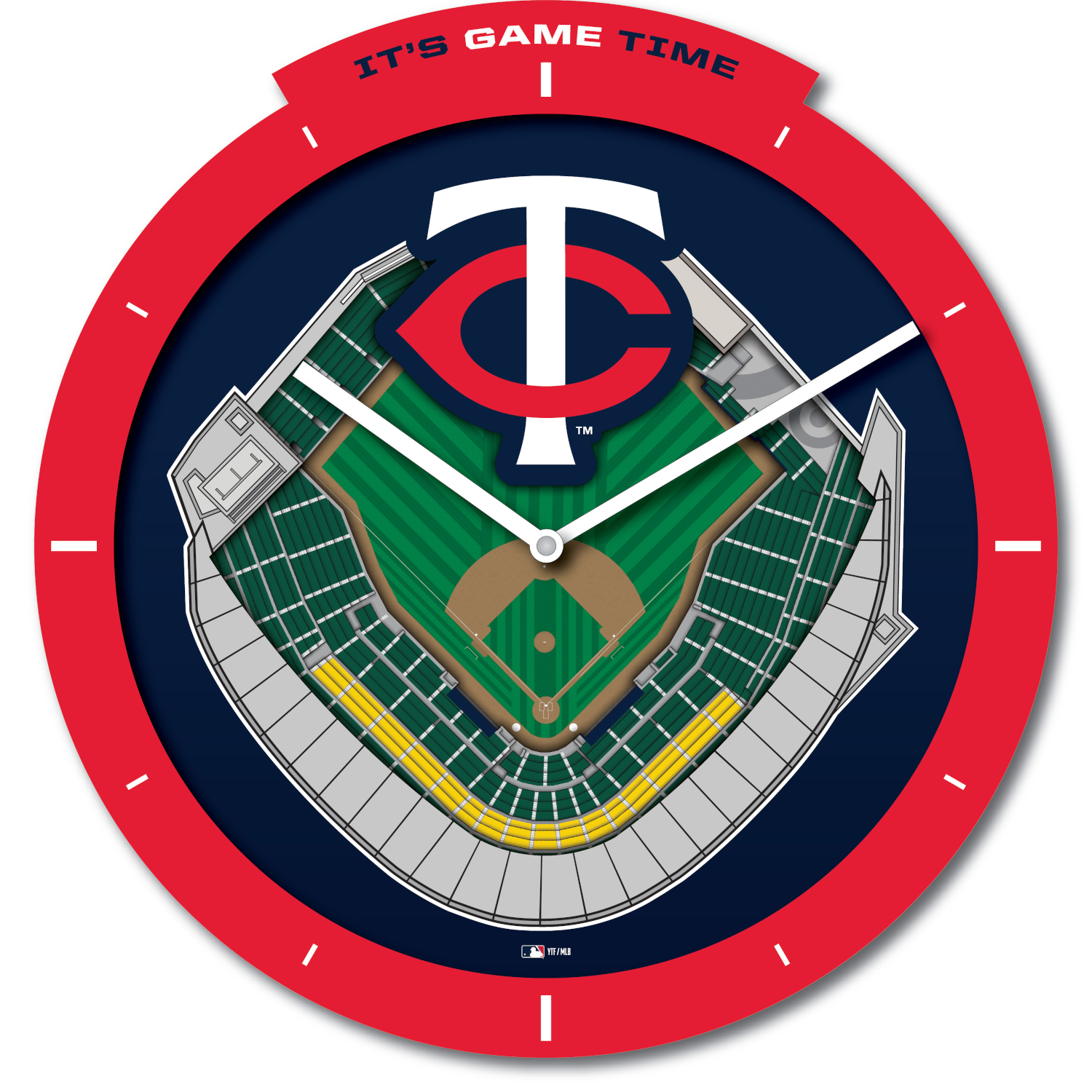 Minnesota Twins Stadium View 3D Wall Clock