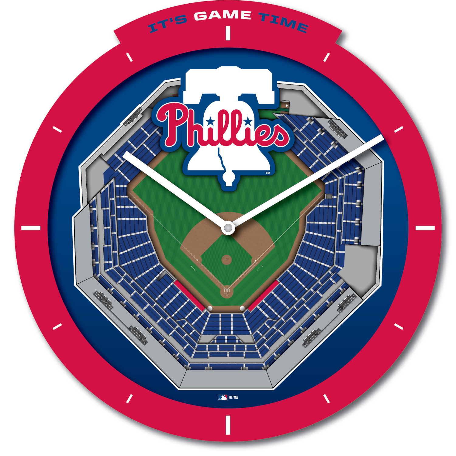 Philadelphia Phillies Stadium View 3D Wall Clock