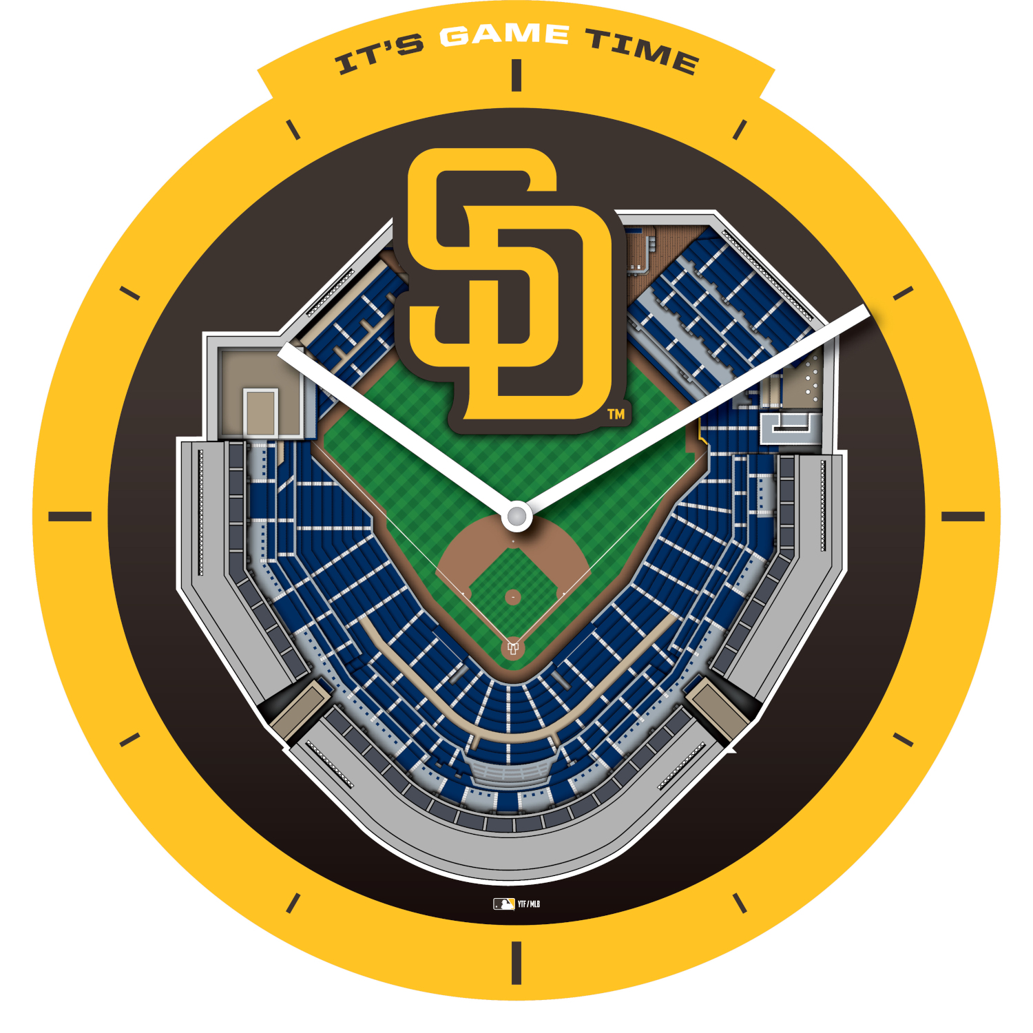 San Diego Padres Stadium View 3D Wall Clock