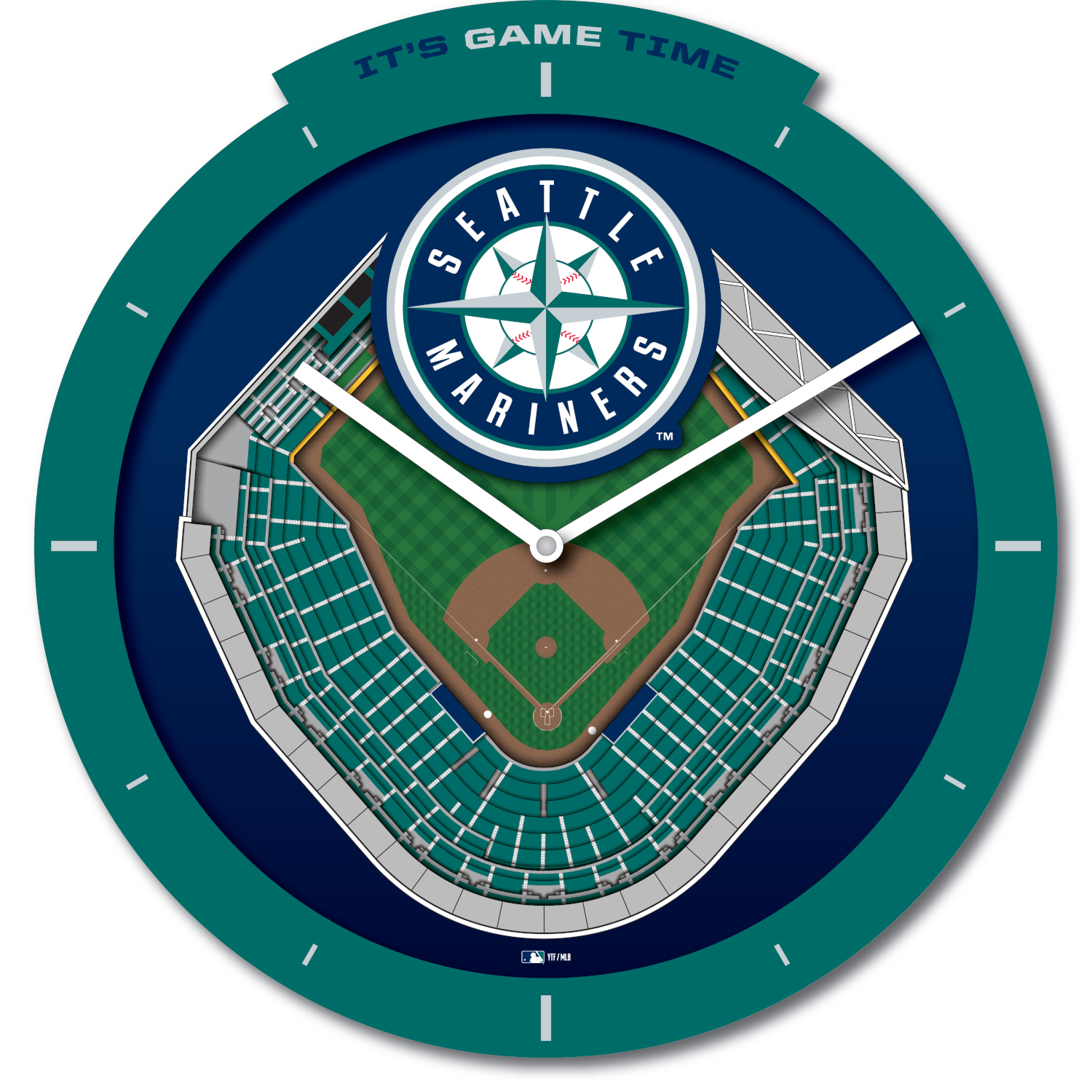 Seattle Mariners Stadium View 3D Wall Clock