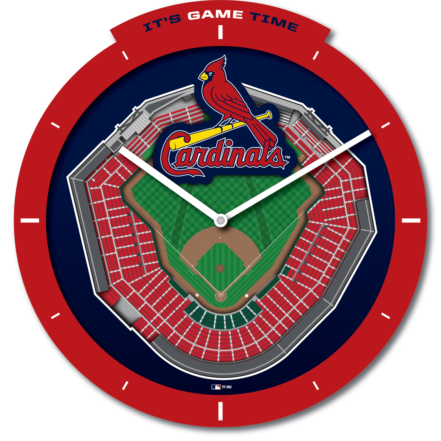 St. Louis Cardinals Stadium View 3D Wall Clock