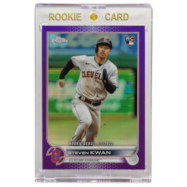 Steven Kwan Cleveland Guardians 2022 Topps Chrome Update Purple Refractor # USC-178 Rookie Card