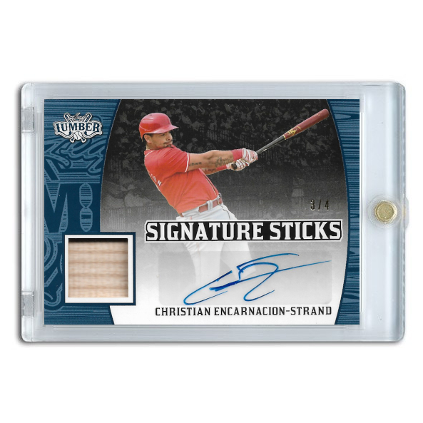 Christian Encarnacion-Strand Autographed Card 2024 Leaf Lumber Signature Sticks Autograph  # SS-CES Ltd Ed of 4