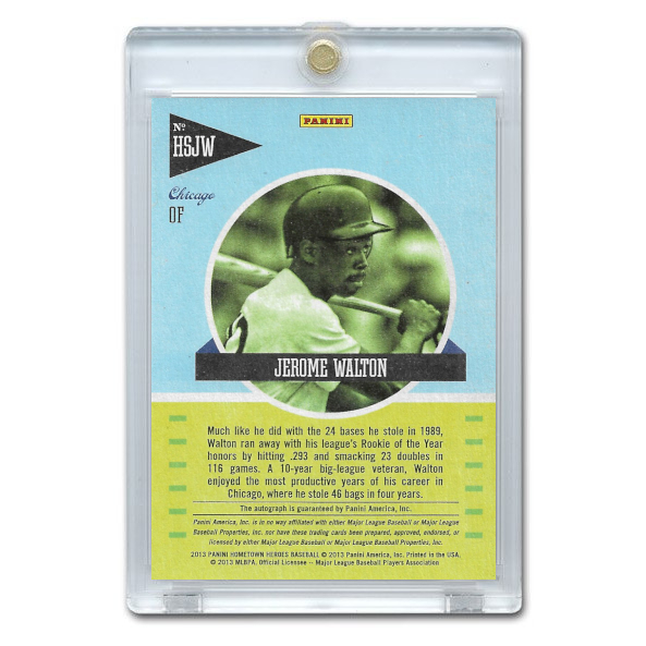 Jerome Walton Autographed Card 2013 Panini Hometown Signatures # HS-JW
