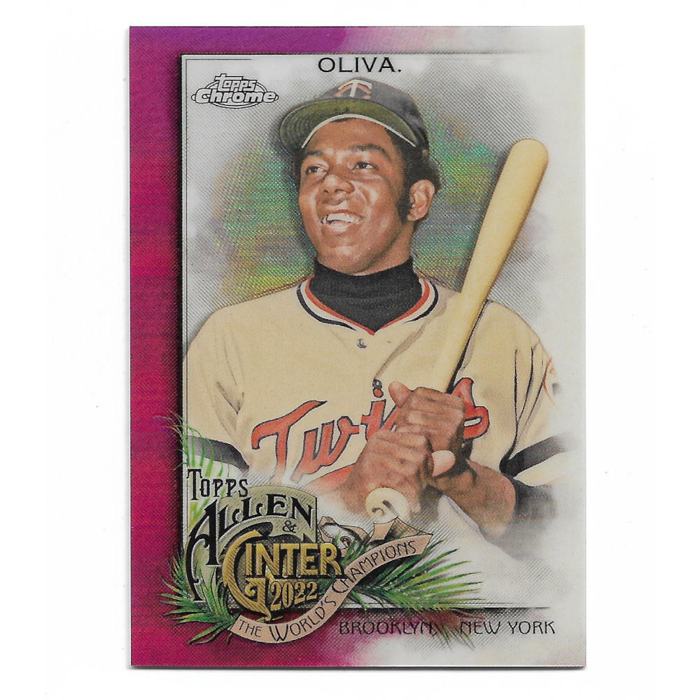 Tony Oliva 2021 Topps Allen & Ginter Chrome Magenta Refractor # 165 Ltd Ed of 199