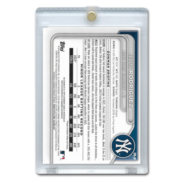 Jesus Rodriguez Autographed Card 2024 Bowman Chrome Prospects # CPA-JR