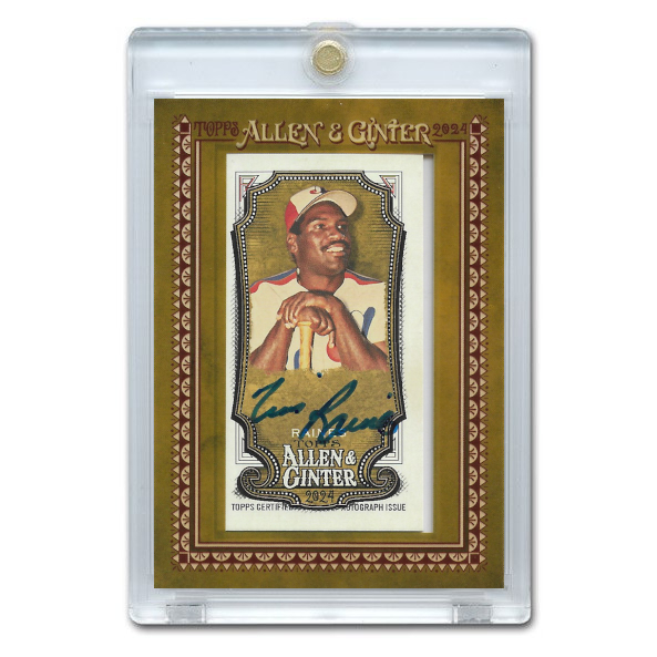 Tim Raines Autographed Card 2024 Topps Allen & Ginter Mini Framed Signatures # MA-TR