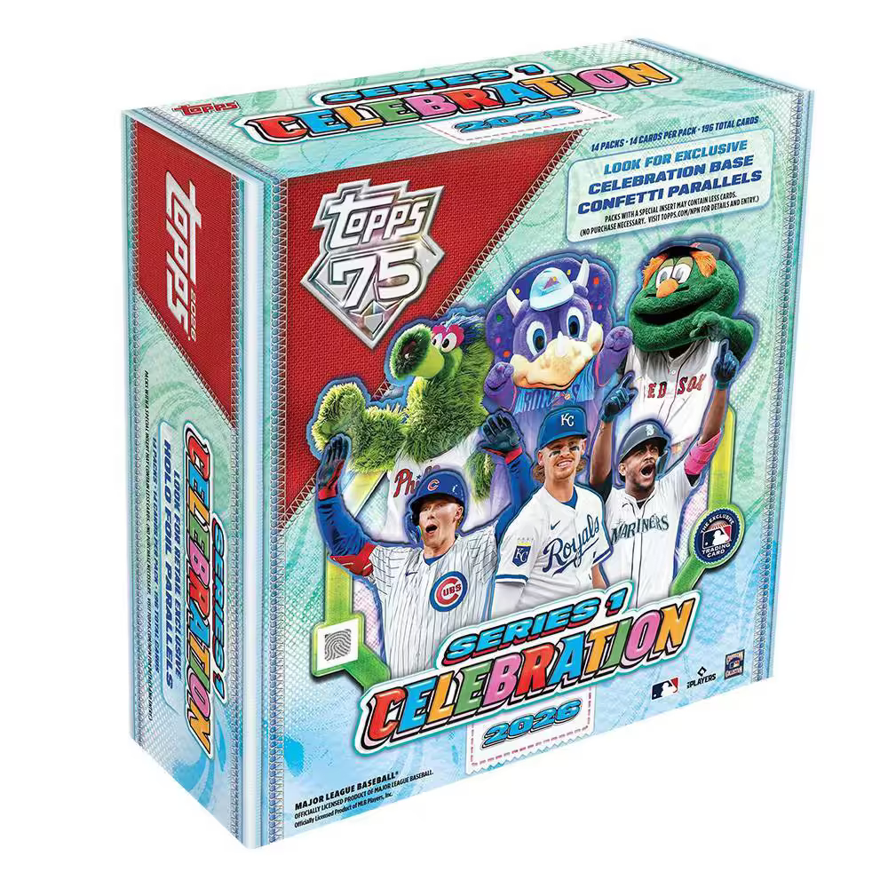 2026 Topps Series 1 Baseball Celebration 14 Pack Mega Box
