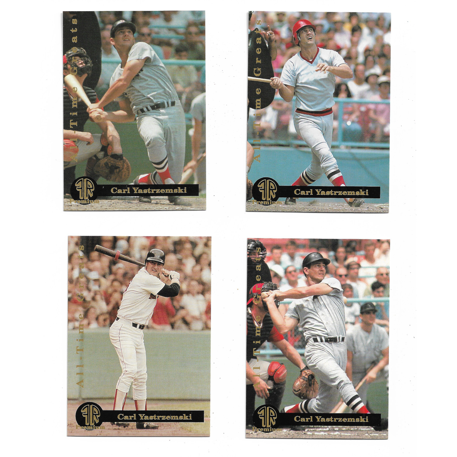 Carl Yastrzemski Autographed Card 1993 Front Row The All-Time Great Series - Set of 5 Cards