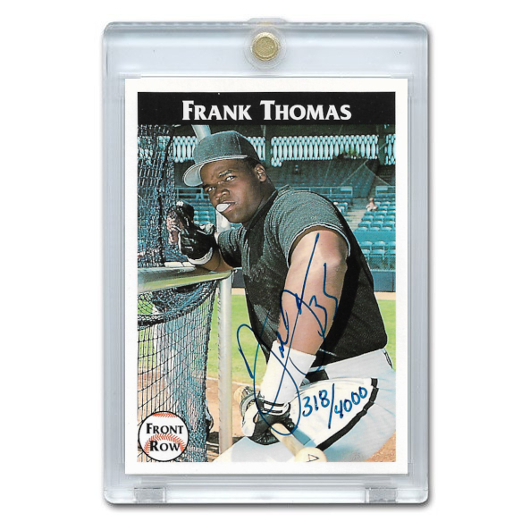 Frank Thomas Autographed Card 1992 Front Row The All-Time Great Series # 4