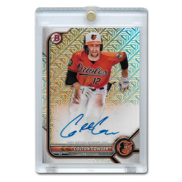 Colton Cowser Autograph Card 2022 Bowman Chrome Mega Prospect # BCMA-CC