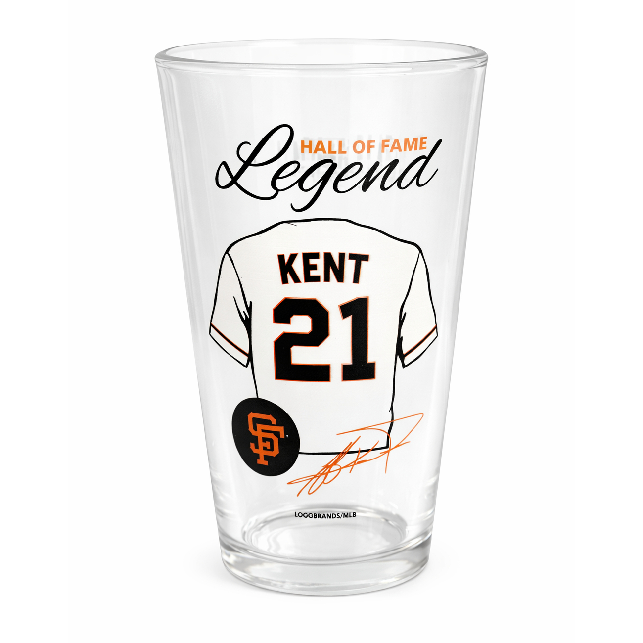 Jeff Kent Baseball Hall of Fame Legend Player Pint Glass