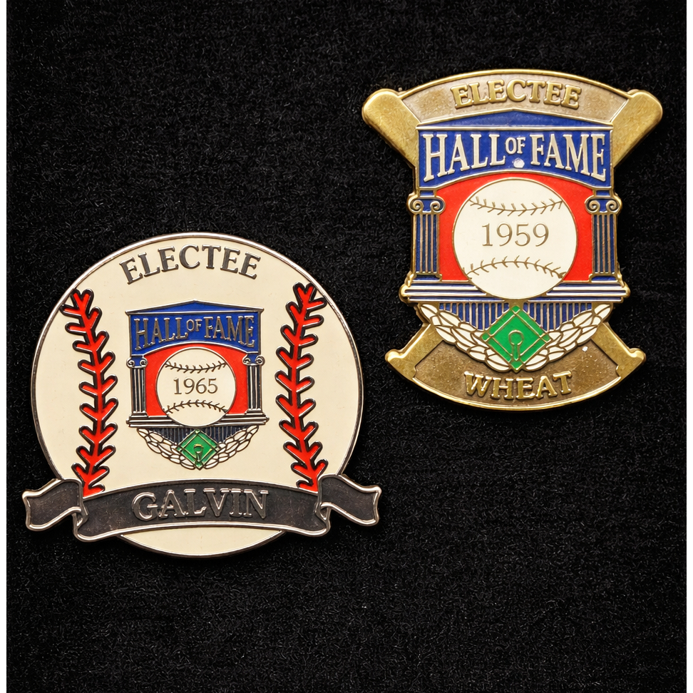 Baseball Hall of Fame Induction Retro Pins Limited Edition Boxed Set 1959 and 1965