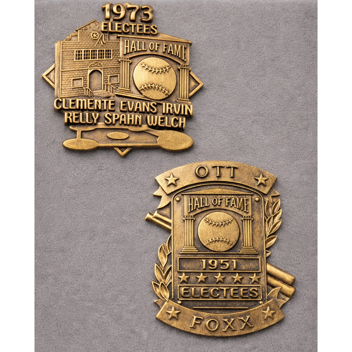 Baseball Hall of Fame Induction Retro Pins Limited Edition Boxed Set 1951 and 1973