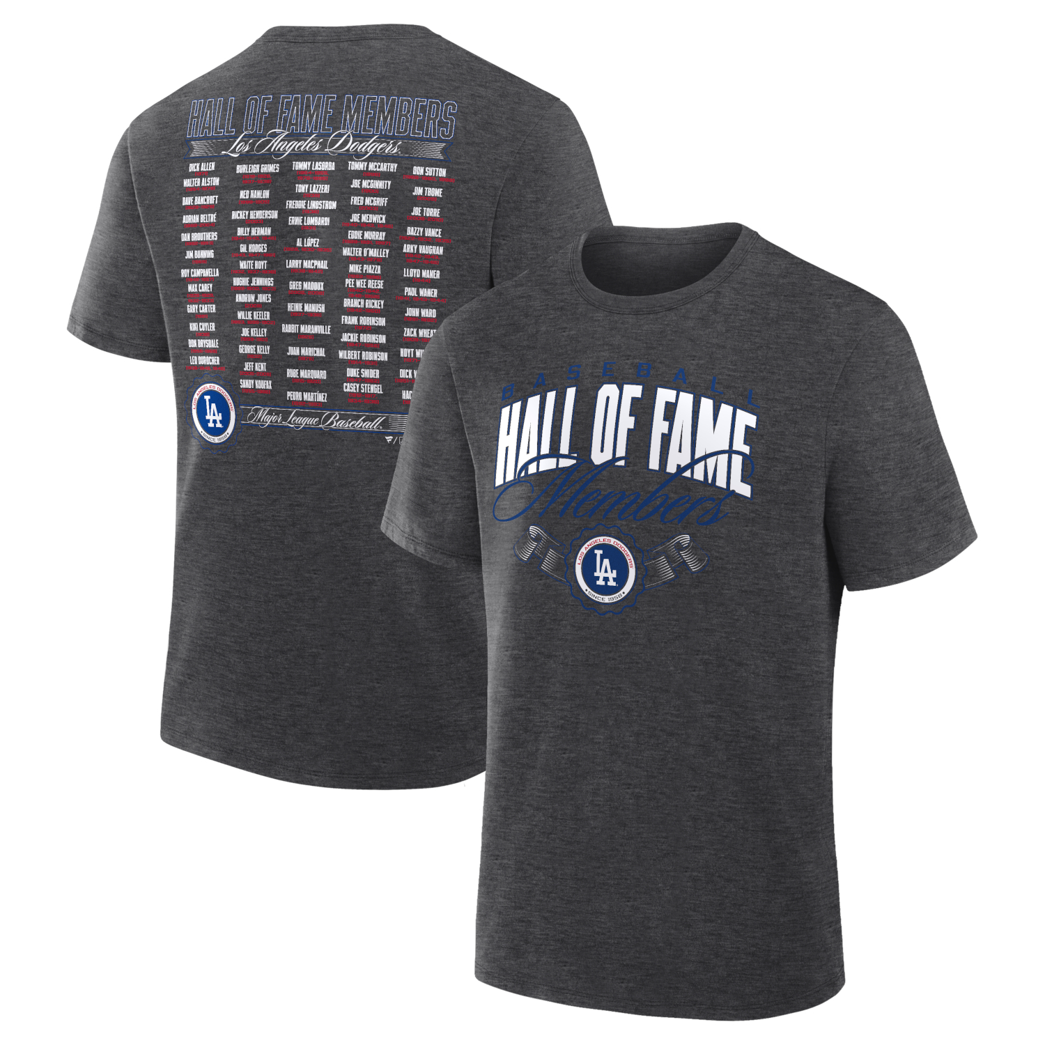 Men’s Los Angeles Dodgers Hall of Fame Roster T-Shirt
